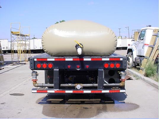 Collapsible Portable Water Bladder Mobile Storage Tank on Truck Bed