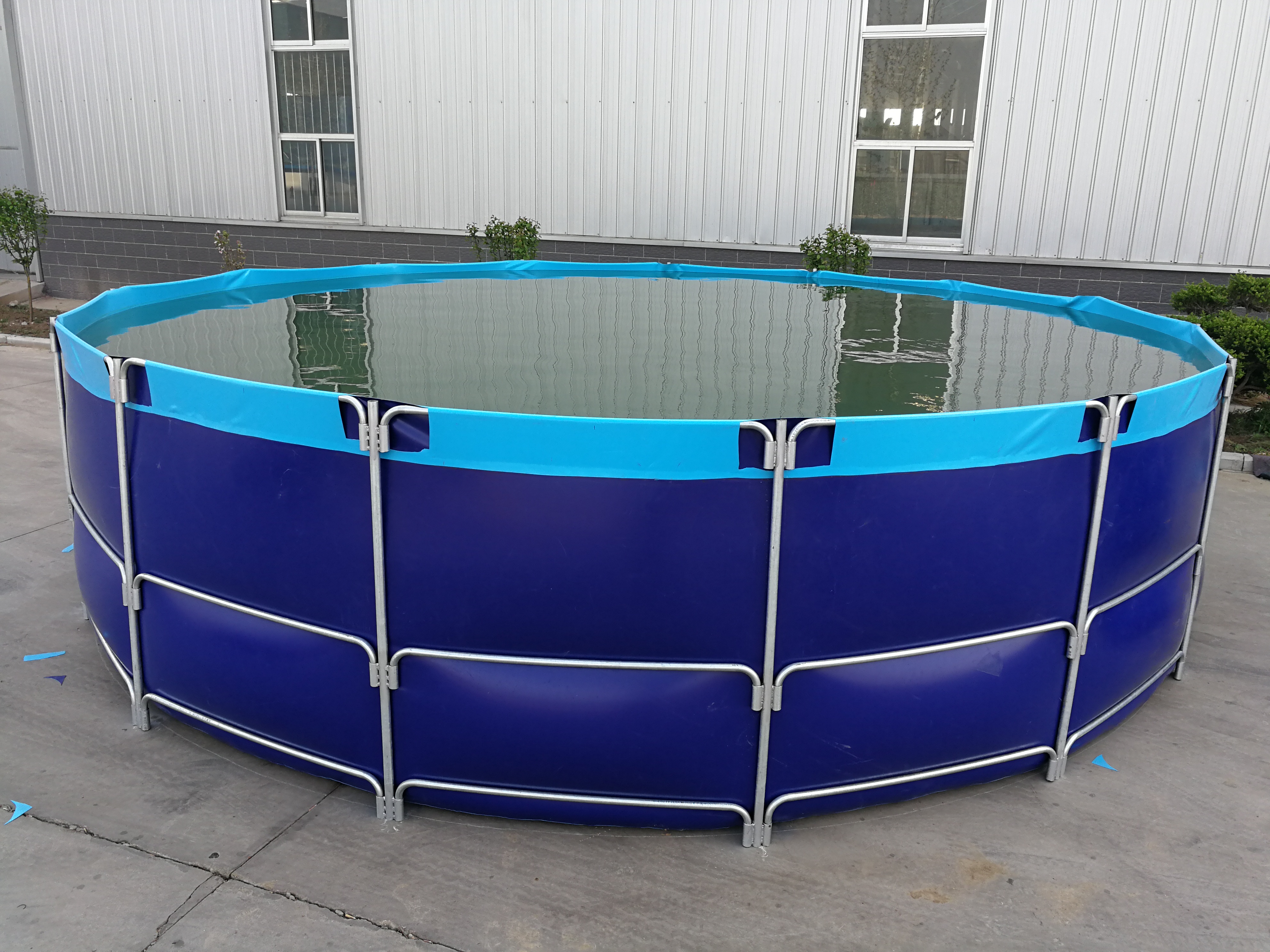 Movable Metal Frame PVC Liner Fish Farming Tanks Fish Pond With Many Size And Capacity Made In China